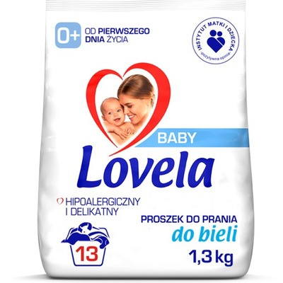 Lovela Baby hipoalergiczny proszek do prania białego dla niemowląt 1,3kg