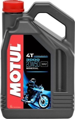 MOTUL 3000 4T 20W50 MINERÁLNY API SL JASO MA2 4L