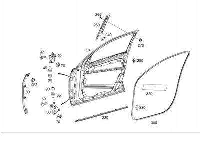 Двері передні праве ліва mercedes gle w167 фото №1