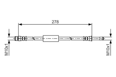 BOSCH 1 987 481 617 ПАТРУБОК ТОРМОЗНОЙ ГИБКИЙ