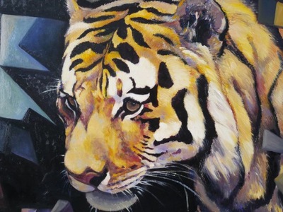 Obraz olejny -Tygrys