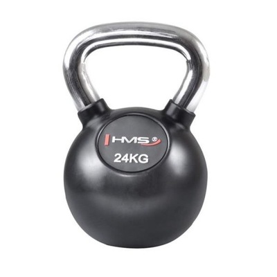 Kettlebell żeliwny uchwyt chrom ogumowany HMS KGC2