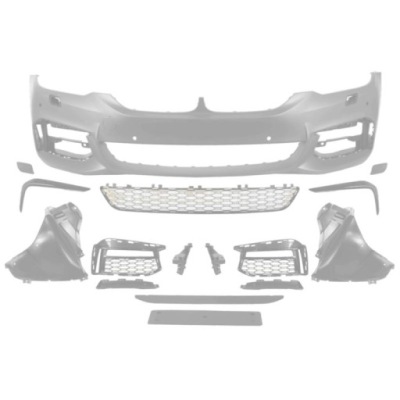 Бампер bmw 5 09.16- білий фото №1