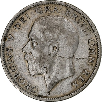 Wielka Brytania, George V, 1/2 Crown, 1929, Srebro
