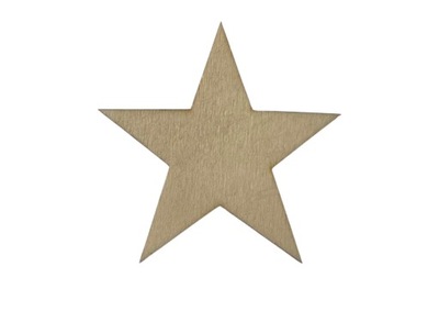 Gwiazdka drewniana szlifowana 9cm 50szt