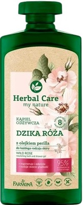 KĄPIEL ODŻYWCZA DZIKA RÓŻA Z OLEJKIEM PERILLA HERBAL CARE Mleczko owsiane