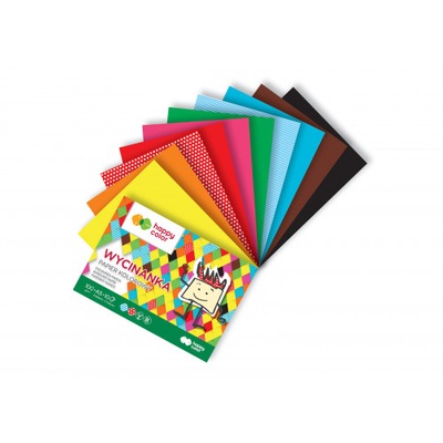 HappyColor blok papierów kolorowych A4 10 kolorów