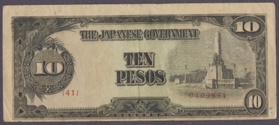 Japonia - 10 pesos 1943 (VG-VF)