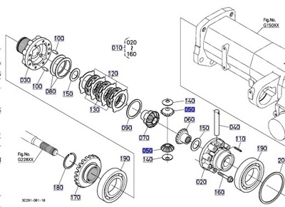 BLOKUOTĖ MECHANIZMAS DIFERENCIALINIS M5,M7040,M8540,M9540 