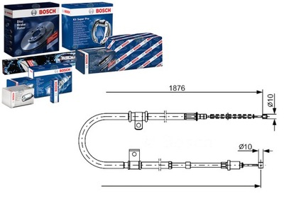 CABLE FRENOS DE MANO BOSCH MR205492 92172035 BC3  