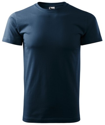 Granatowa koszulka męska T-SHIRT NA CO DZIEŃ 100% BAWEŁNA rozmiar 2XL