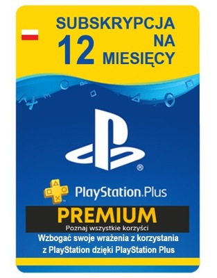 PlayStation Plus PREMIUM 12 miesięcy PS5 PS4 PS3