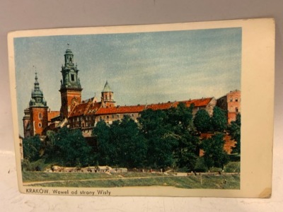 KRAKÓW WAWEL OD STRONY WISŁY POCZTÓWKA PRZEDWOJENNA