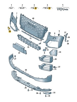 Заглушка отверстие проушина do буксировка перед audi q2 фото №1