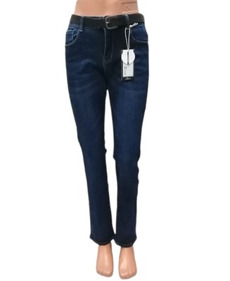 Spodnie Jeans Damski Pasek Plus Size M.SARA - 35