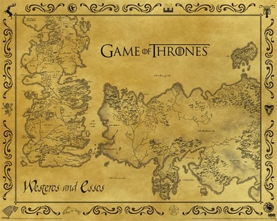 GRA O TRON GAME OF THRONES plakat 50x40cm