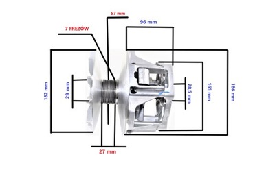 SPRZĘGŁO NAPĘDOWE WARIATOR POLARIS 550 SOT00013