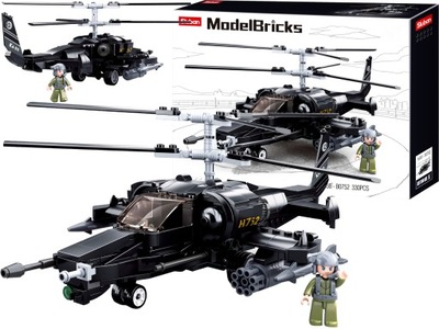 SLUBAN Klocki HELIKOPTER Wojskowy Army B0752 330el