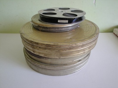 rolki taśmy pudełka filmowe 16mm ORWO PRL