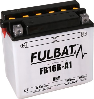 АККУМУЛЯТОР FULBAT YB16B-A1 DRY 12V 16.8AH 210A