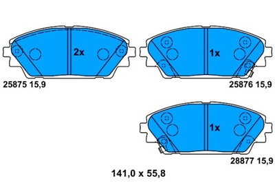 ATE КОЛОДКИ ТОРМОЗНЫЕ ПЕРЕД MAZDA 3 3 HATCHBACK CX-3 CX-30 1.5-2.2D