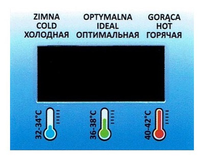 TERMOMETR kąpielowy TEGA przyklejany do WANIENKI