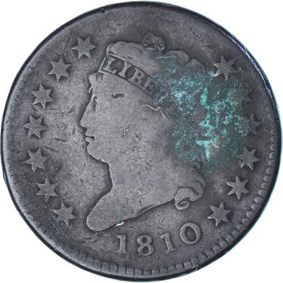 Moneta, USA, Coronet Cent, Cent, 1810, U.S. Mint,