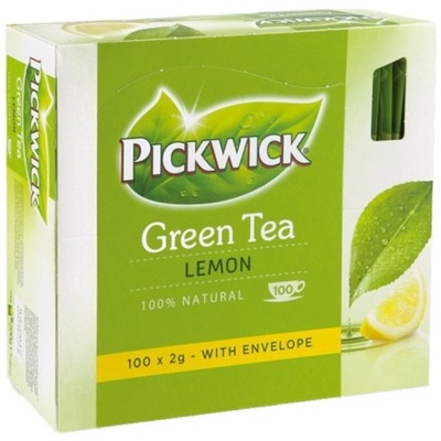 Herbata zielona z cytryną ekspresowa Pickwick Green Tea Lemon 100 kopert