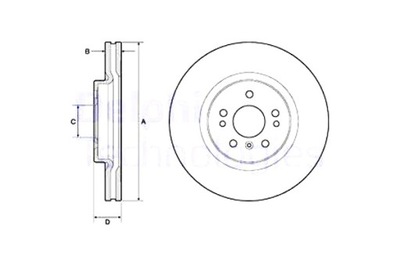 DELPHI DISCOS DE FRENADO 2SZT. PARTE DELANTERA MERCEDES M W164 R W251 V251  