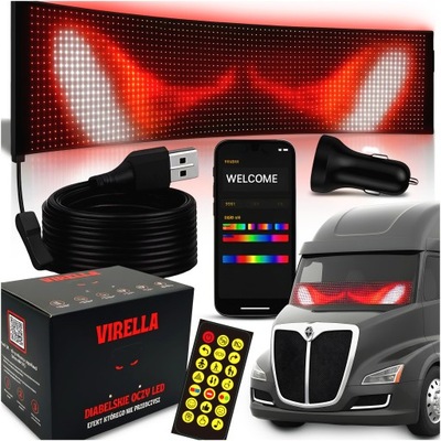 Virella лампа автомобільна ремінь led 59x12cm diabelskie очі led очі фото №1