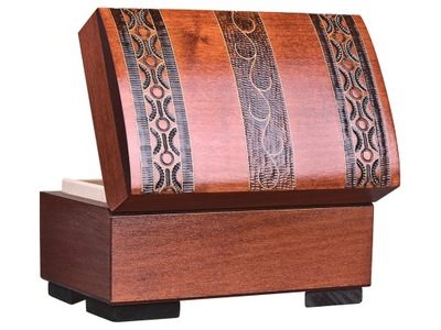 Ozdobna szkatułka drewniana, kuferek na drobiazgi