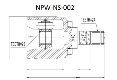 ШАРНИР ВНУТРЕННИЙ NISSAN SUNNY N14 1.6 90- L/P