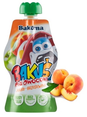 Bakoma Bakuś Mus jabłko-brzoskwinia 90 g