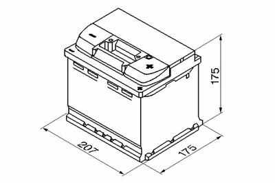 BOSCH АККУМУЛЯТОР BOSCH 12V 52AH 520A S5 P + 1 207X175X175 B13