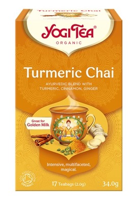 Herbata Yogi Tea Turmeric Chai - Złoty czaj z kurkumą (17x2,0g)