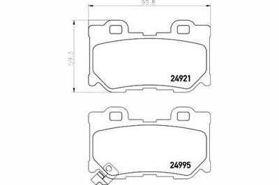 TEXTAR ZAPATAS DE FRENADO NISSAN PARTE TRASERA 370Z/INFINITI FX/G37  