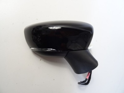 Micra k14 зеркало правое 9 pin czarna перламутр фото №1