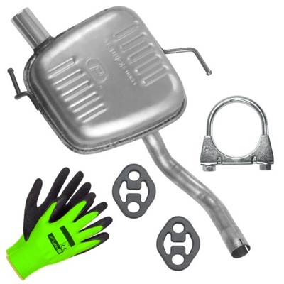 Гасник кінцевий alfa romeo 147 937 00-10 1.6 2.0 хетчбек хром фото №1