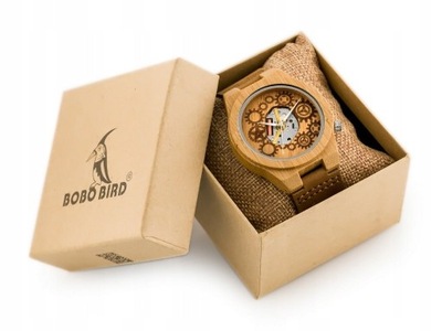 Wood Drewniany zegarek UNISEX BOBOBIRD (zx061a)
