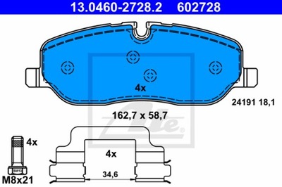 ZAPATAS DE FRENADO - JUEGO 13.0460-2728.2  