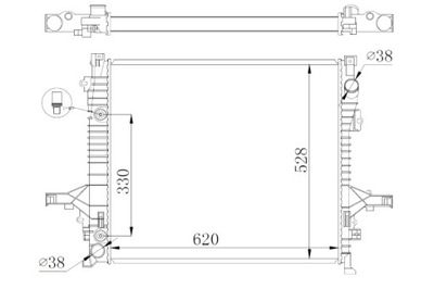 NRF РАДИАТОР ДВИГАТЕЛЯ ВОДЫ VOLVO XC90 I 2.4D-4.4 10.02-12.14