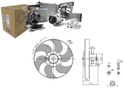 WENTULATOR DEL RADIADOR NISSENS 8EW351044161 47514 69  