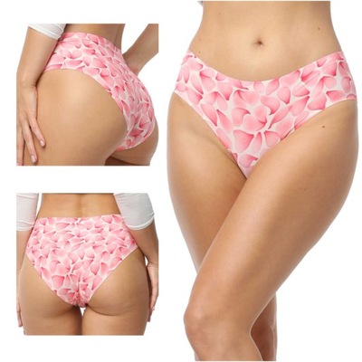 JULIMEX Figi damskie bezszwowe majtki Simple Rose Flakes classic L