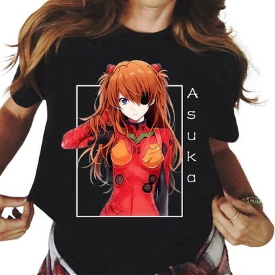 Letnie krótkie rękawy z nadrukiem NEON GENESIS EVANGELION B186-154