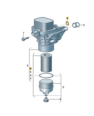 GASKET DIFFUSORS FILTER OILS VW CRAFTE ORIGINAL VAG  