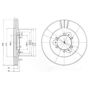 DISCOS DE FRENADO DELPHI BG3378  