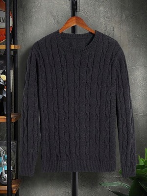 SWETER MĘSKI M XC26303 *SHEIN CZARNY