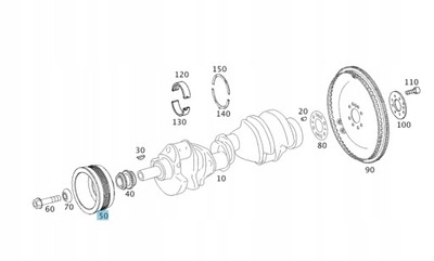 Оригинальные шкив коленчатого вала mercedes-benz om278 фото №1