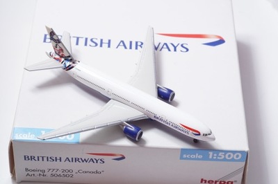 HERPA British Airways Boeing 777-200 skala 1:500