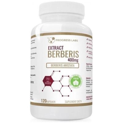 Berberys Extract Korzeń 400mg Berberyna Produkt Vege 120kap. Progress Labs